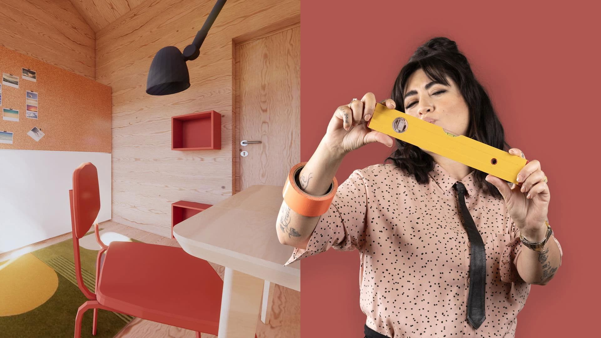 Modern cardboard house - Boho vs. Urban Retro