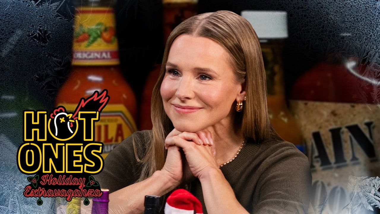 Kristen Bell Gets Festive on the Hot Ones Holiday Extravaganza