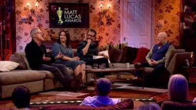 Griff Rhys Jones, Ruth Jones and David Baddiel