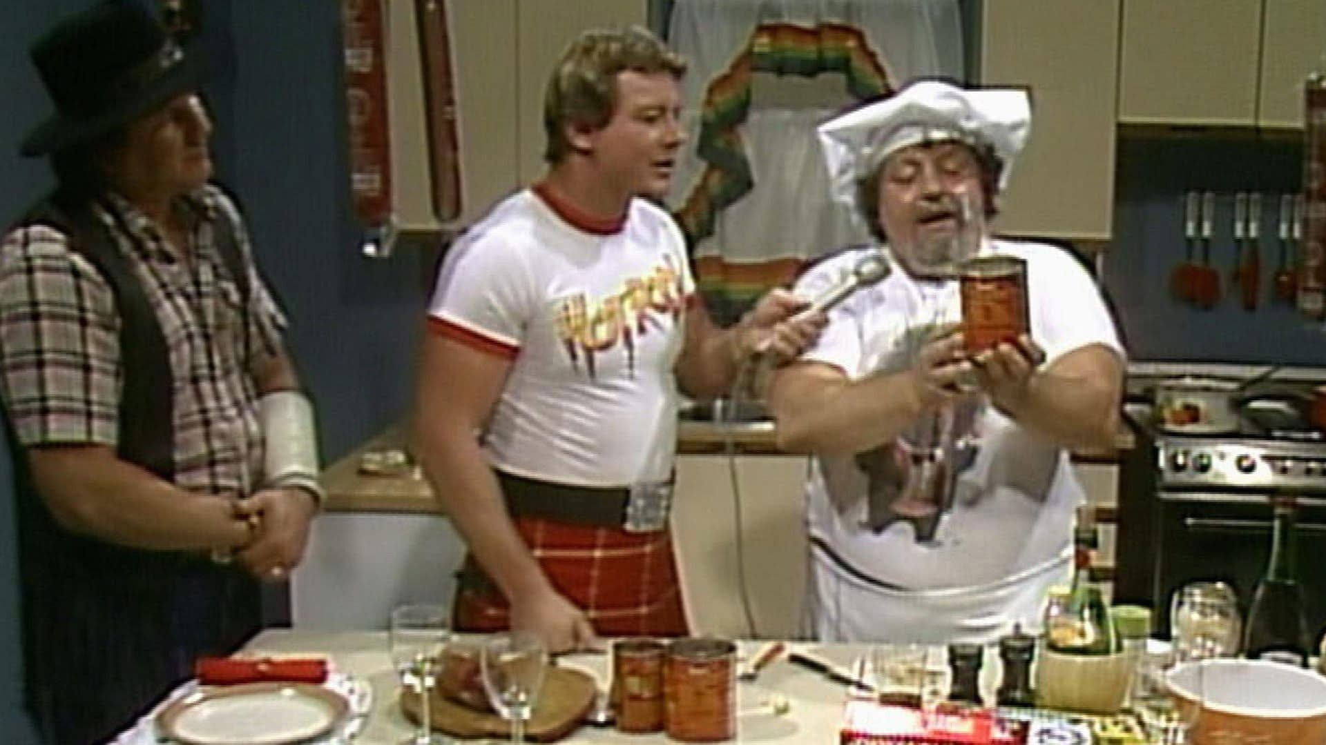 Guest hosts Roddy Piper and Bob Orton