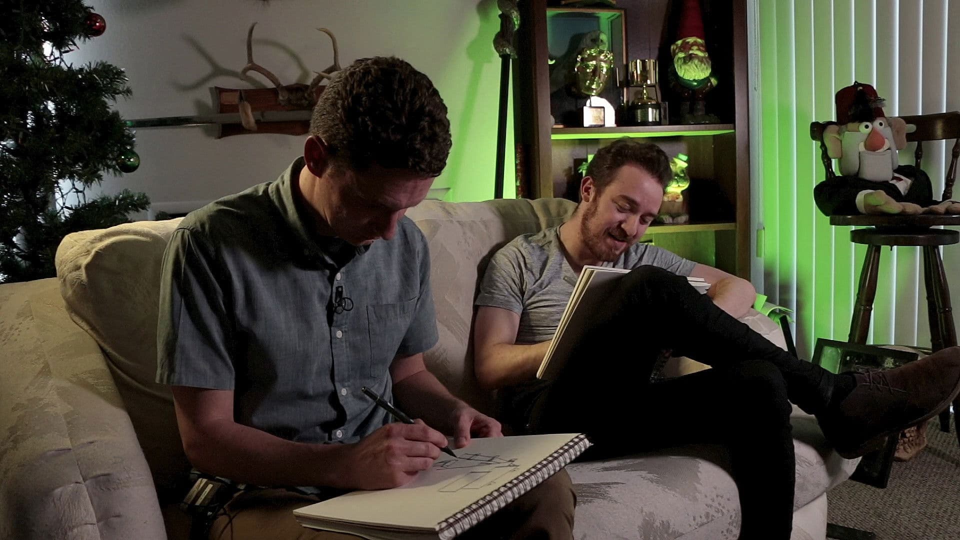 Alex Hirsch and Ian Worrel Drawing the Mystery Shack